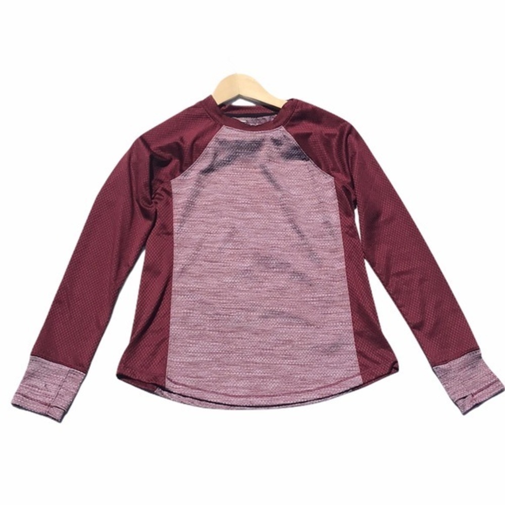 Three‎ Sixty Six Maroon Red Long Sleeve Crew Neck
